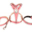 French Bulldog Leather Dog Harness Collar and Lead Set