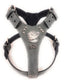 MD Gear Grey Leather Dog Harness Staffordshire Bullterrier Head Motif & Knot