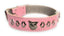 1.5" Staffy Leather Dog Collar with Decorative Design and Staffordshire Bull Terrier Badge