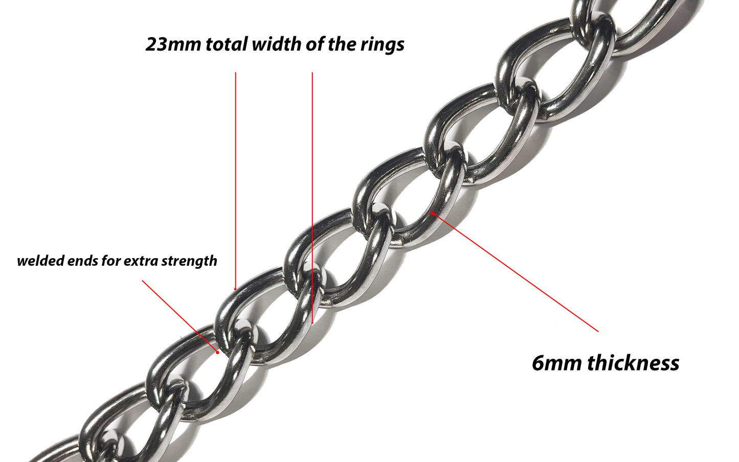 Heavy Duty Leash Chain Dog Lead for any Medium, Large and Extra Large Dog Breed