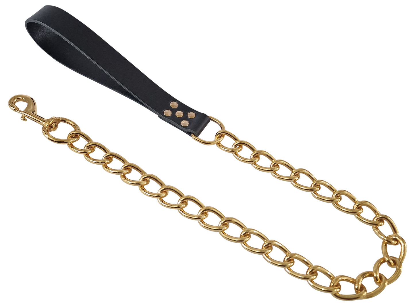 Heavy Duty Gold Leash Chain Dog Lead for any Medium, Large and Extra Large Dog Breed